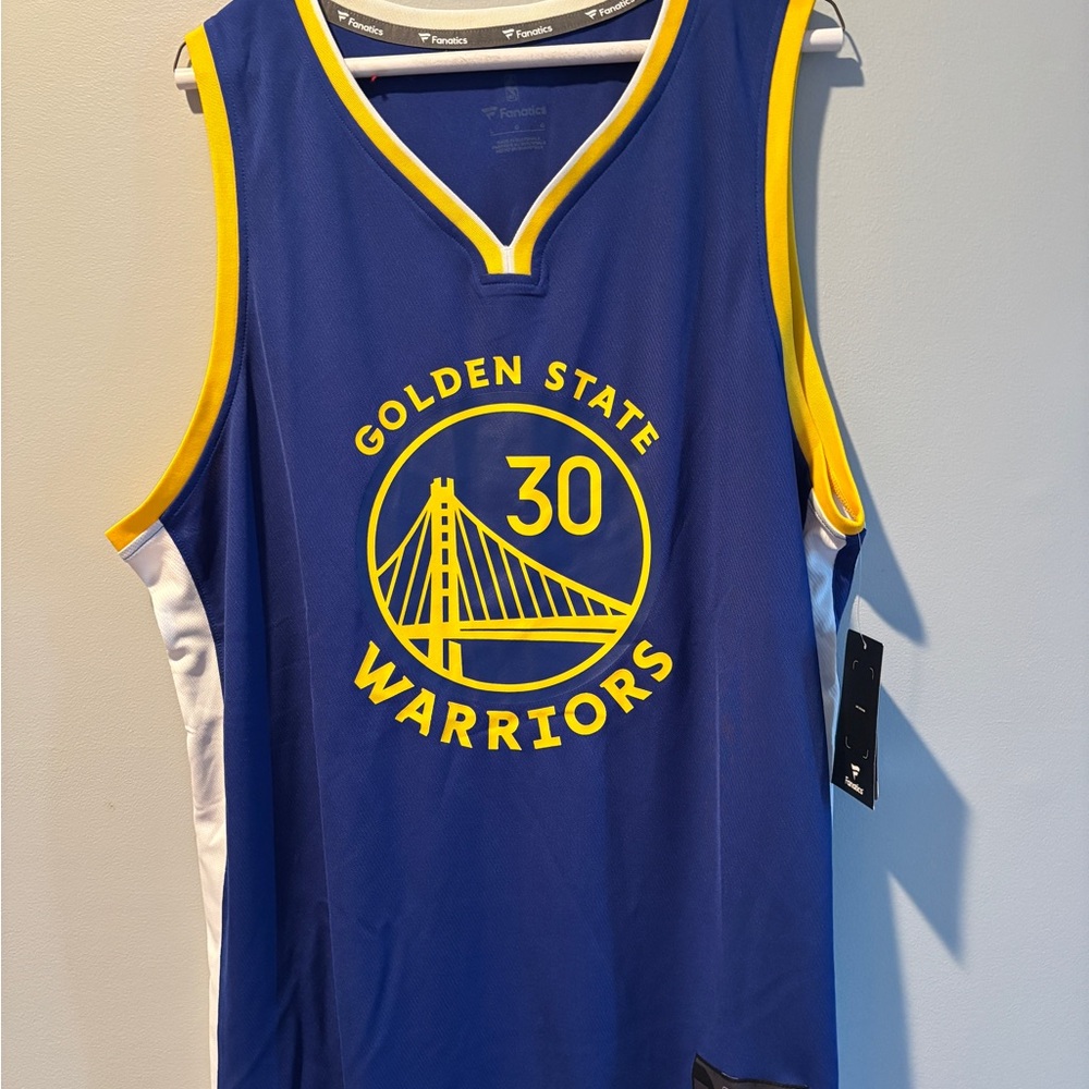 Authentic Large Mens Golden State Warriors Steph Curry Fanatics NBA Jersey